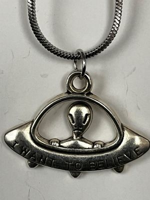 Spaceship Charm Corded Necklace